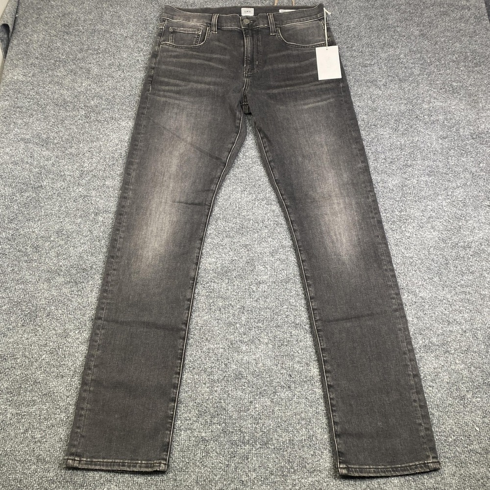 Edwin Maddox Slim Taper Jeans Mens 31x32 Gray Coal Wash Faded Denim Pants